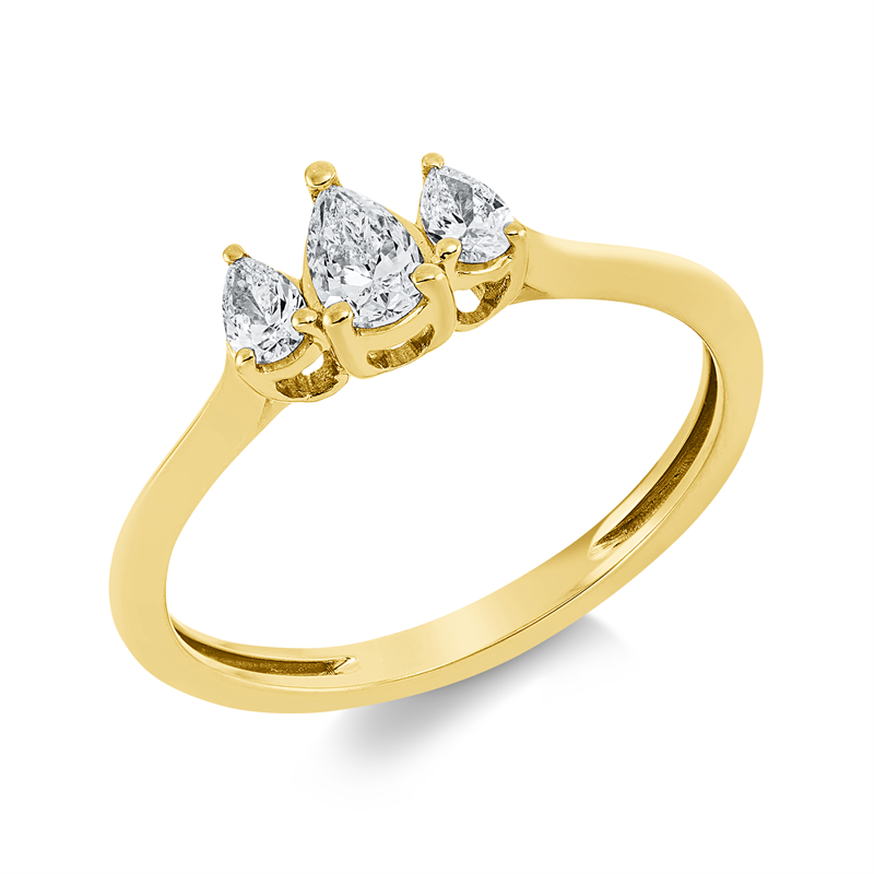 Solitaire mit Besatz Ring