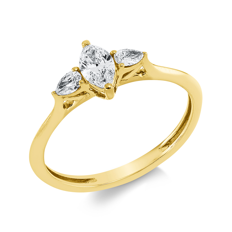 Solitaire mit Besatz Ring