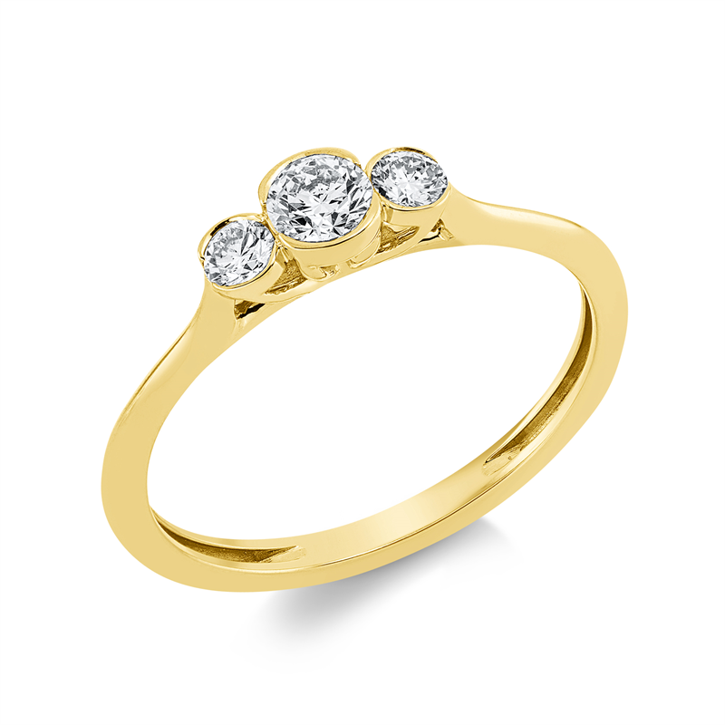 Solitaire mit Besatz Ring