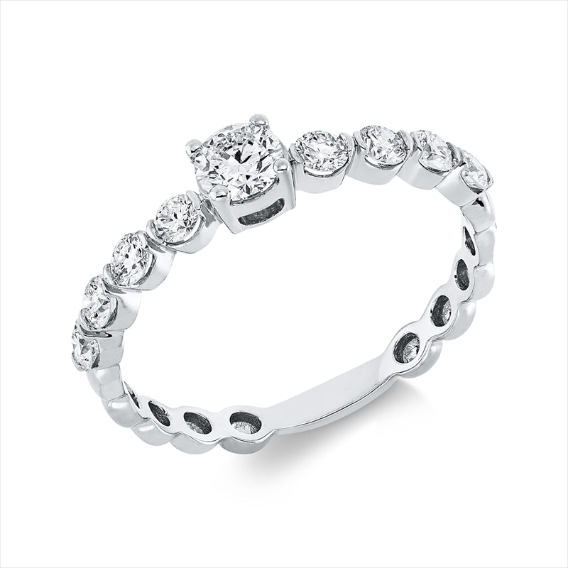 Solitaire mit Besatz Ring