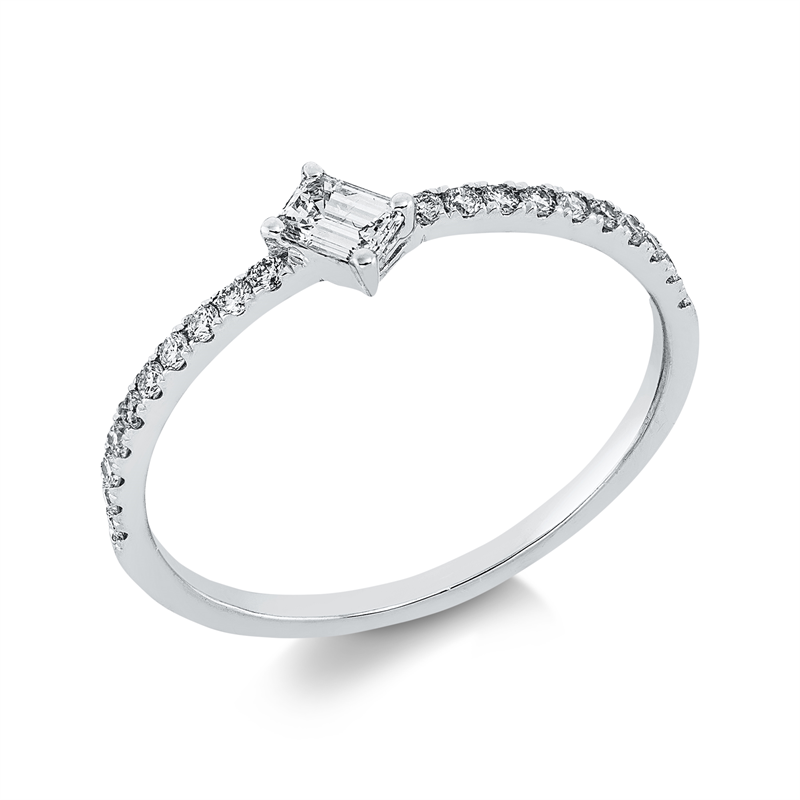 Solitaire mit Besatz Ring