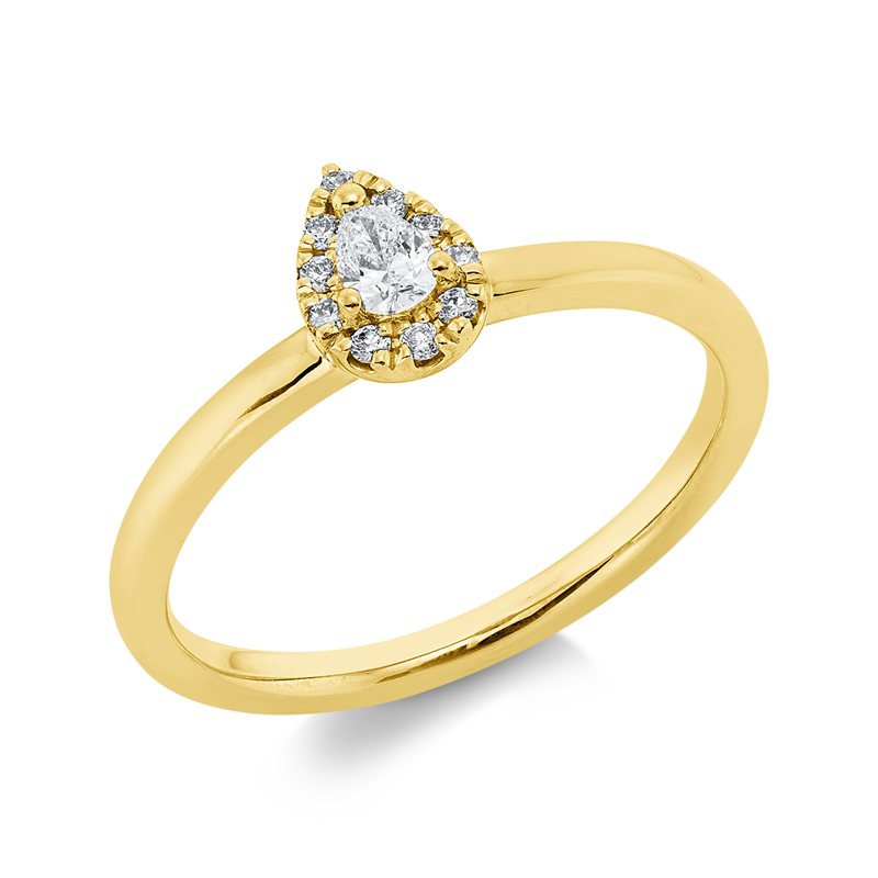 Solitaire mit Besatz Ring