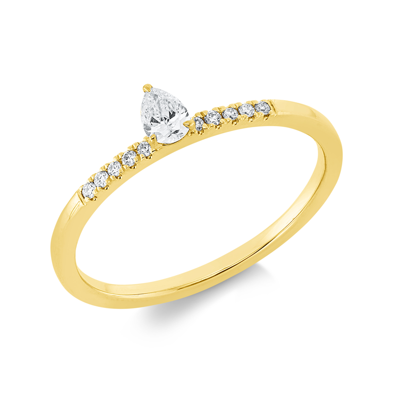 Solitaire mit Besatz Ring