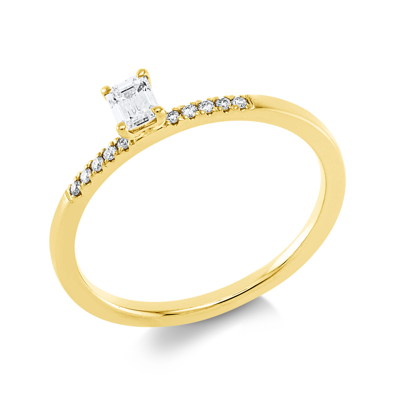 Solitaire mit Besatz Ring