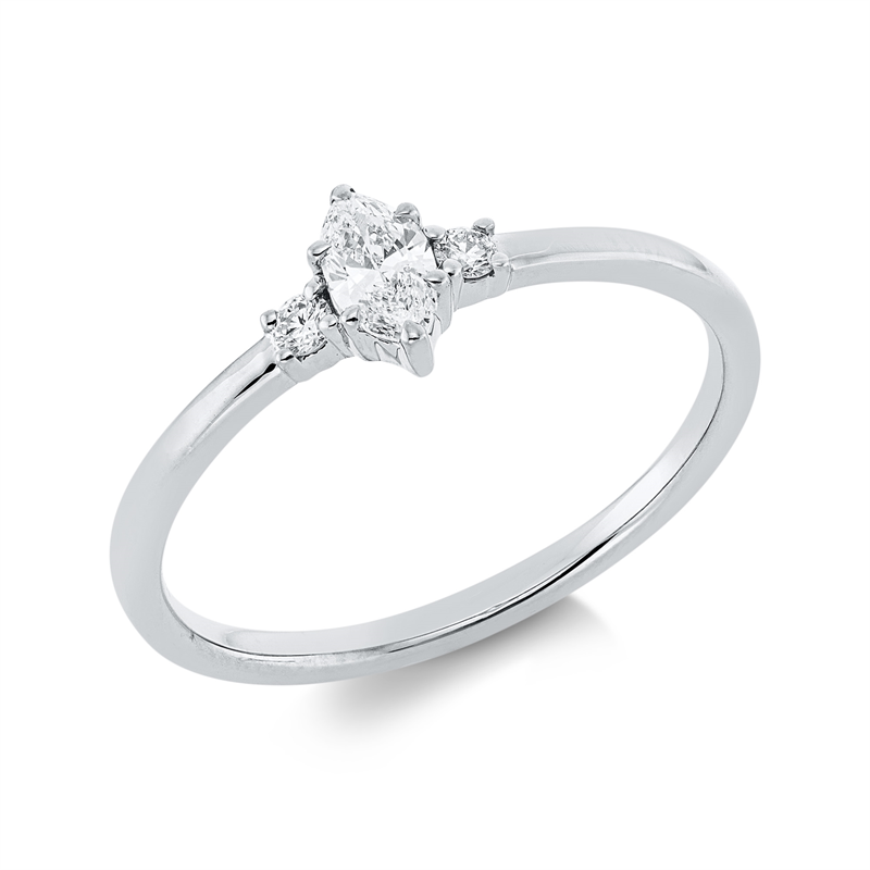 Solitaire mit Besatz Ring