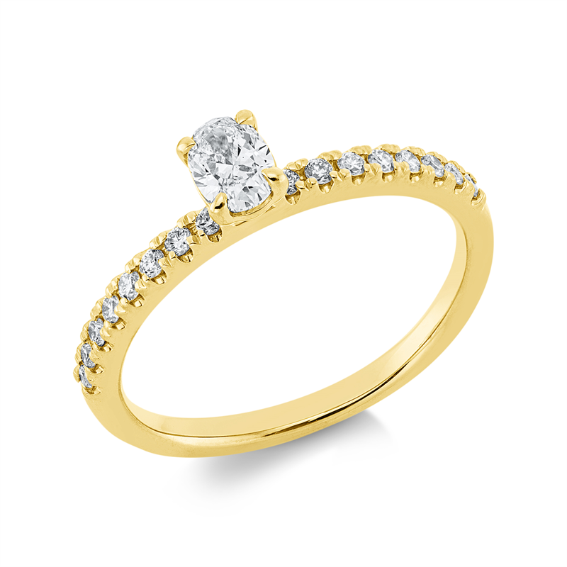 Solitaire mit Besatz Ring