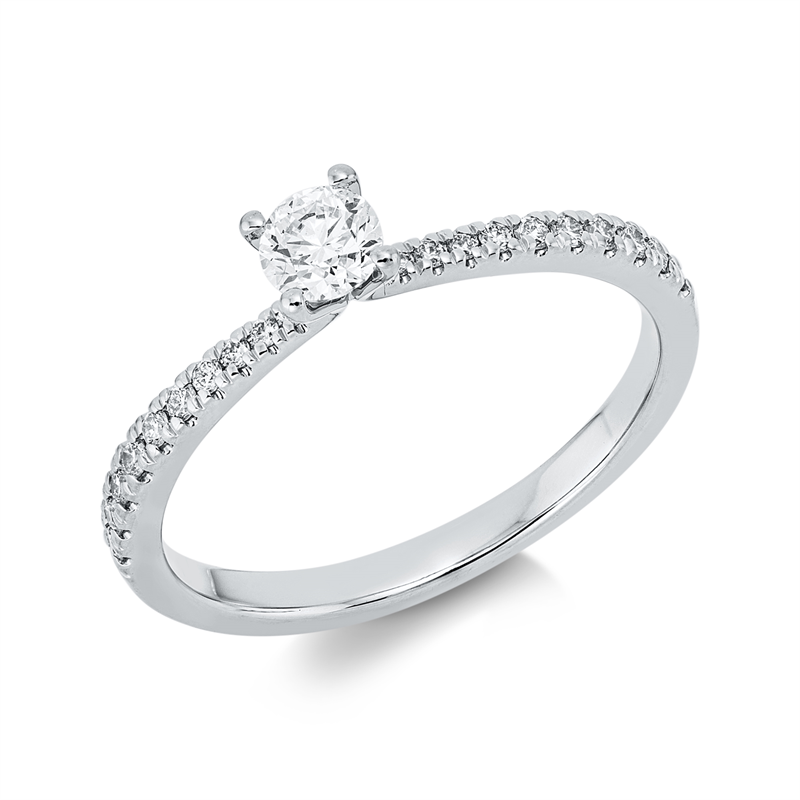 Solitaire mit Besatz Ring