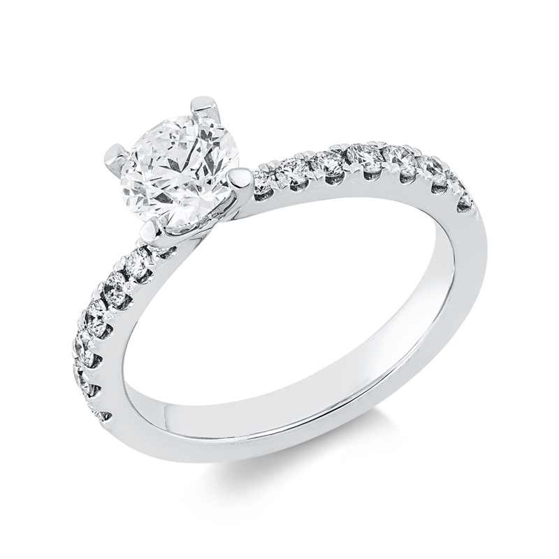 Solitaire mit Besatz Ring
