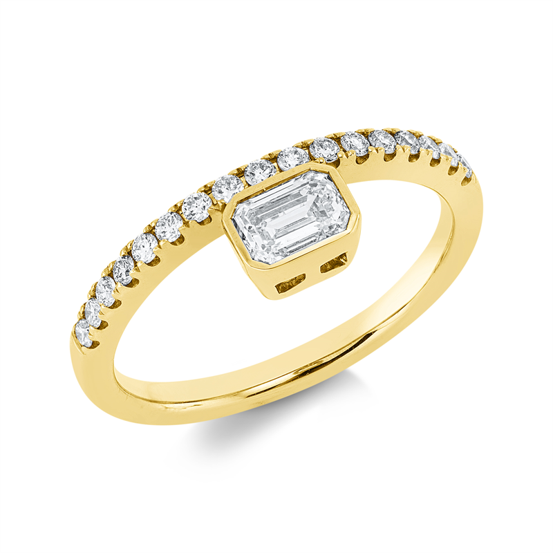 Solitaire mit Besatz Ring