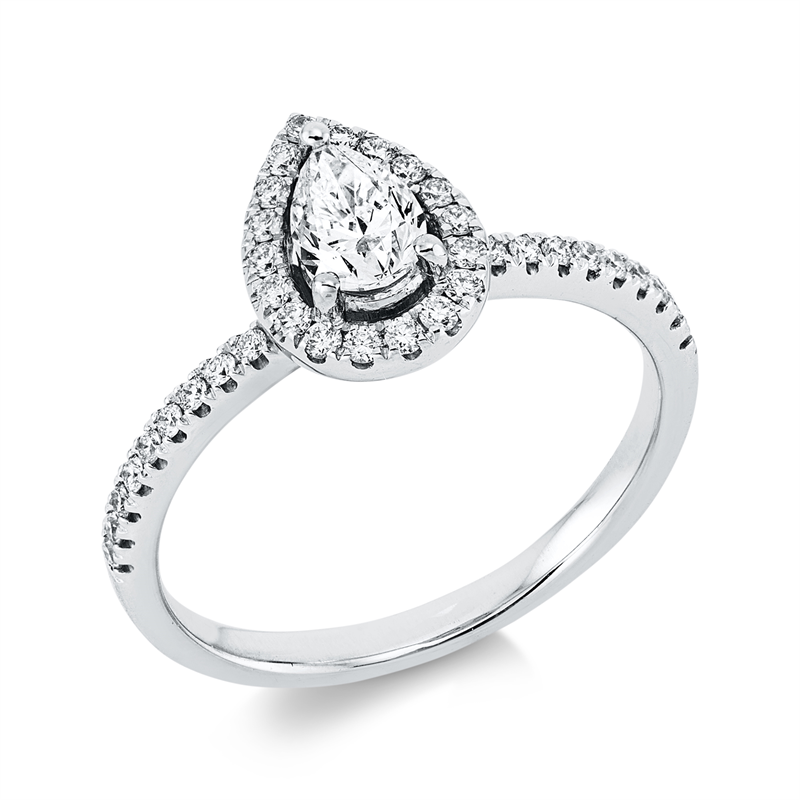 Solitaire mit Besatz Ring