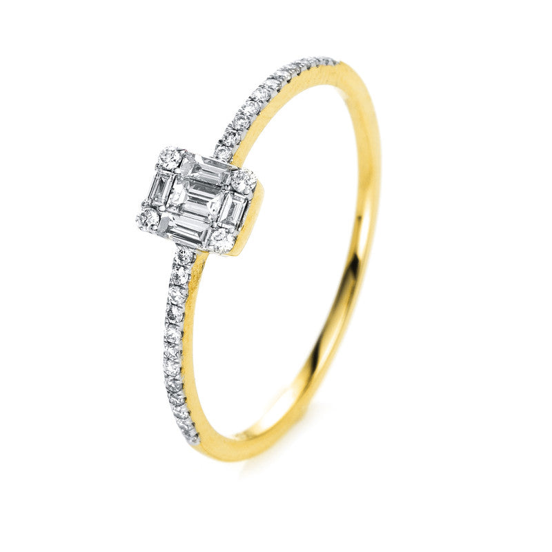 Baguette Illusion Ring
