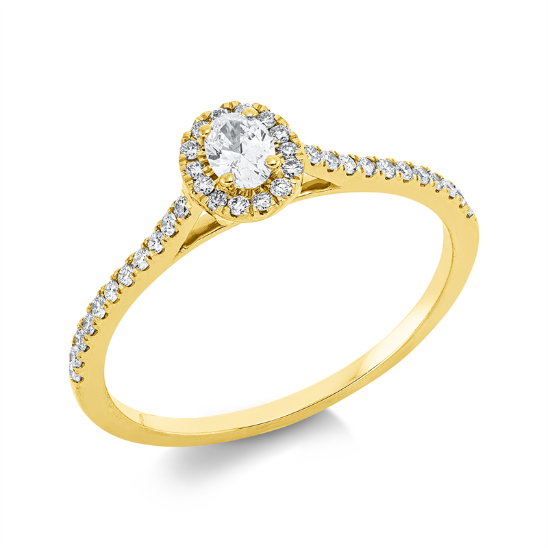 Solitaire mit Besatz Ring