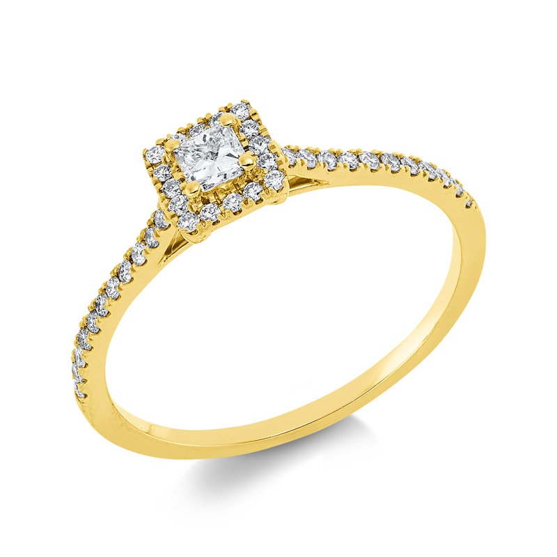 Solitaire mit Besatz Ring