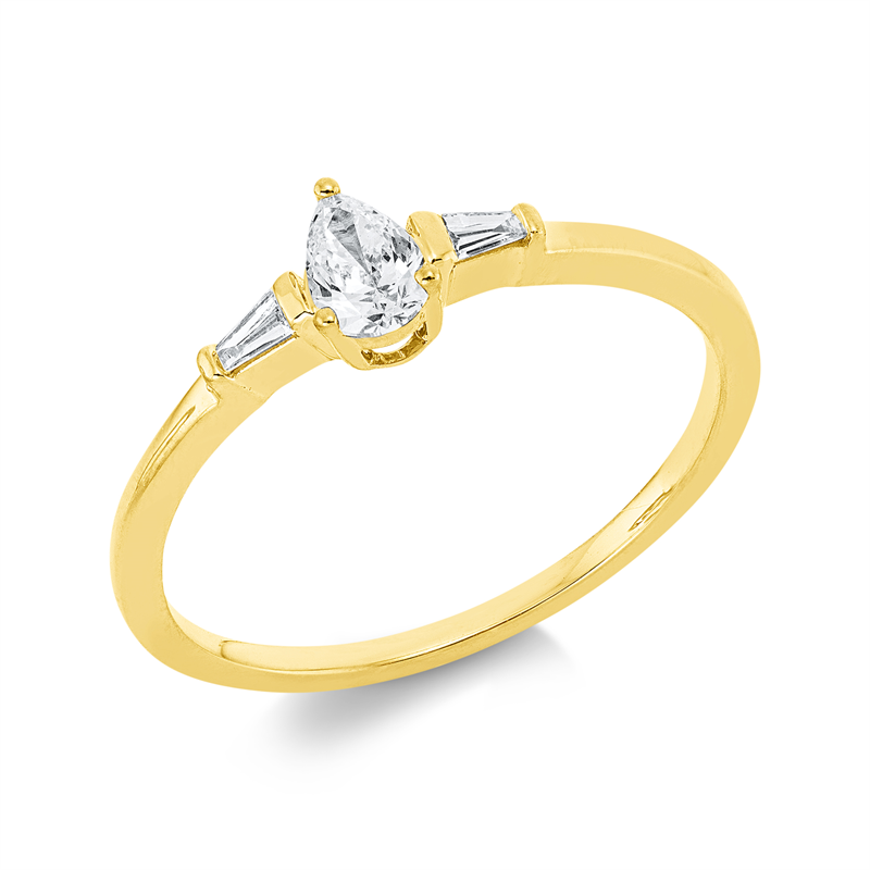 Solitaire mit Besatz Ring