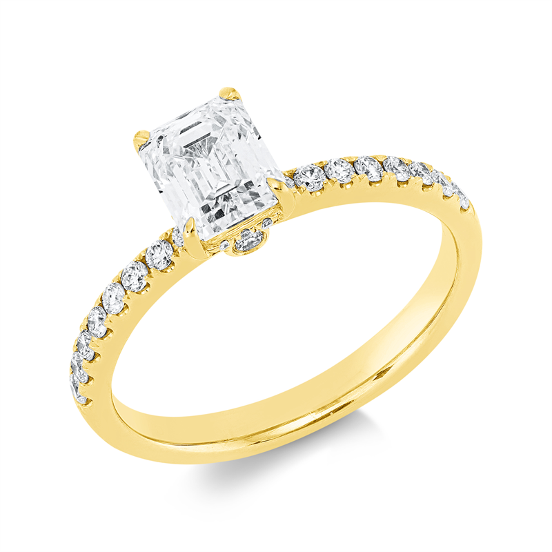 Solitaire mit Besatz Ring