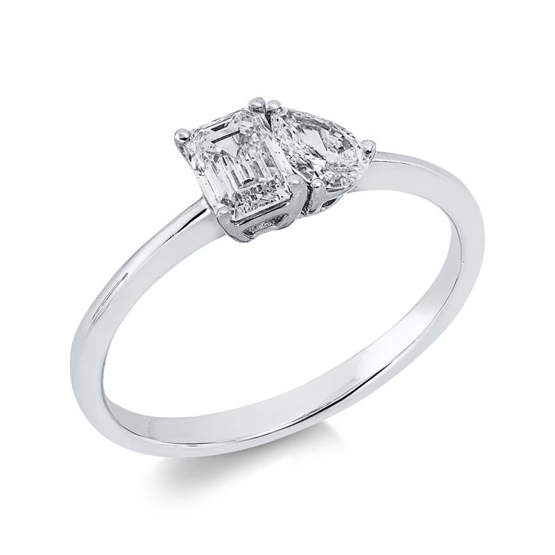 Solitaire mit Besatz Ring