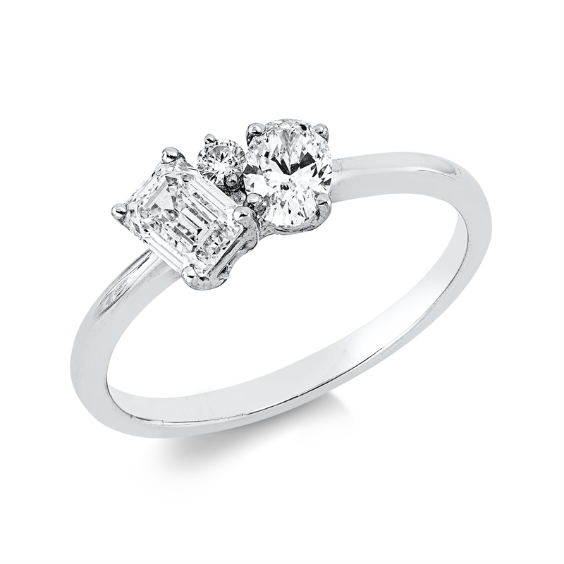 Solitaire mit Besatz Ring