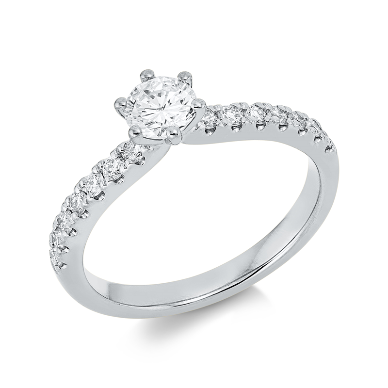 Solitaire mit Besatz Ring