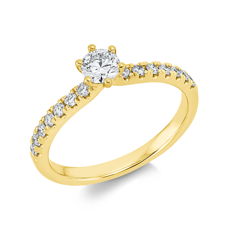 Solitaire mit Besatz Ring