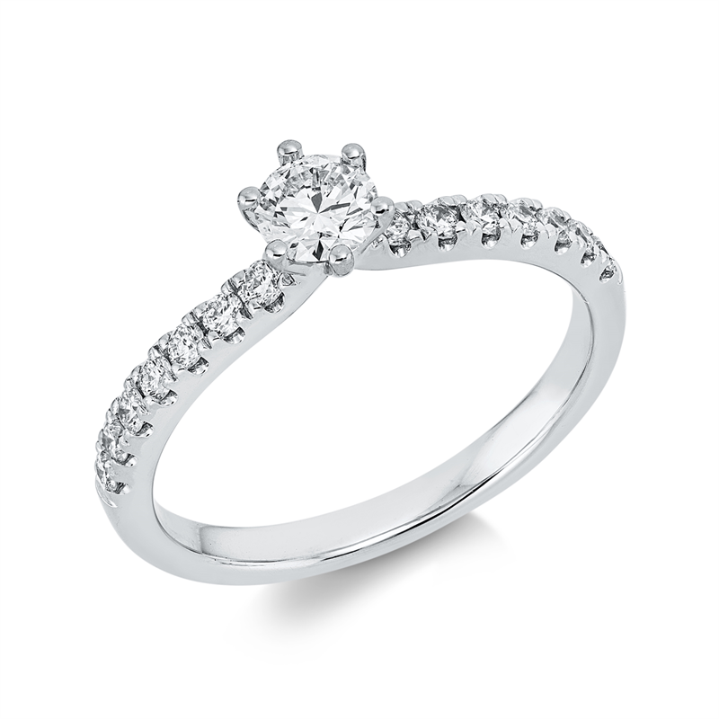 Solitaire mit Besatz Ring