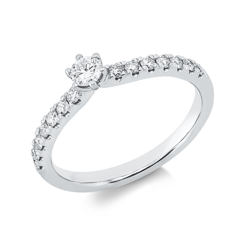 Solitaire mit Besatz Ring