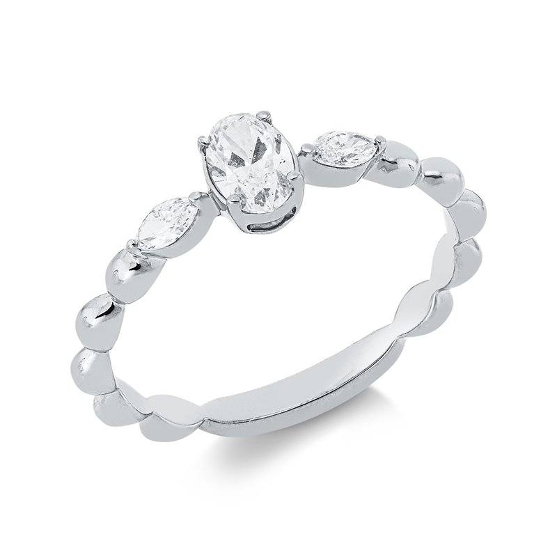 Solitaire mit Besatz Ring