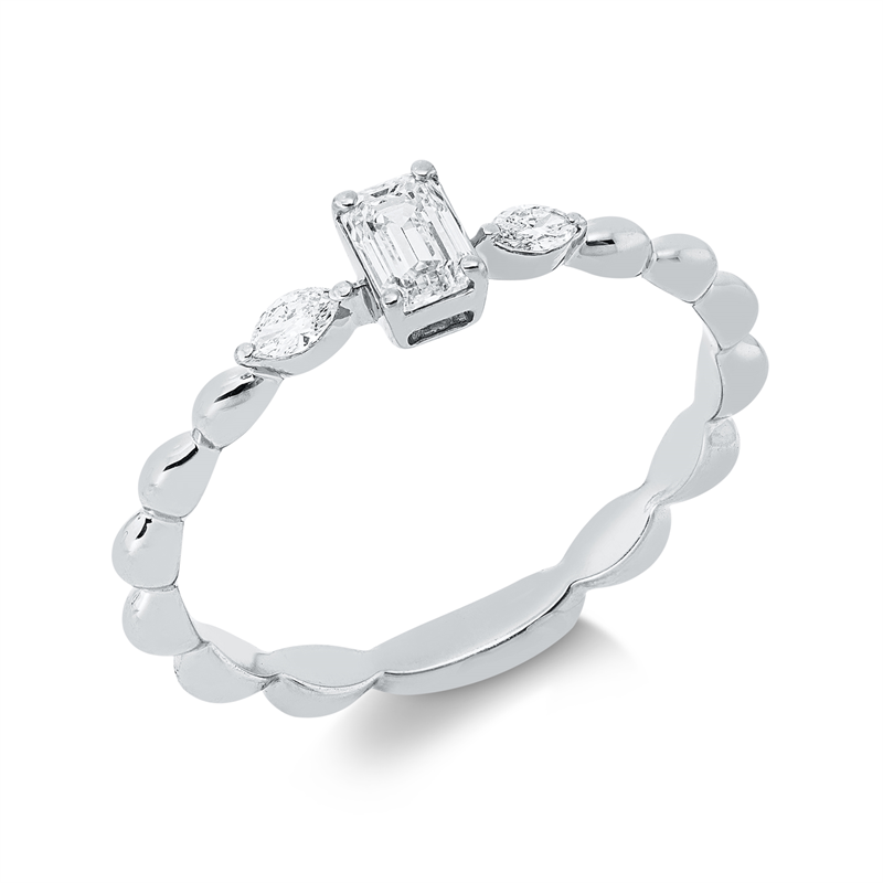 Solitaire mit Besatz Ring