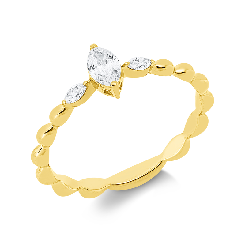 Solitaire mit Besatz Ring