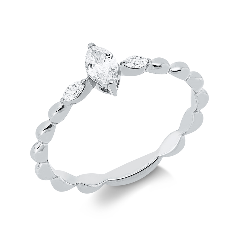 Solitaire mit Besatz Ring