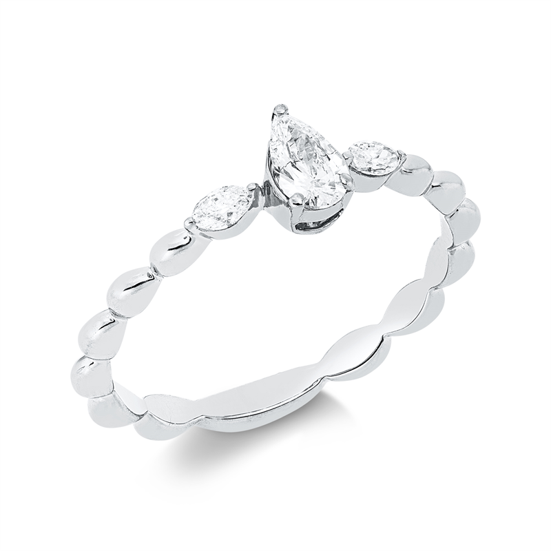 Solitaire mit Besatz Ring