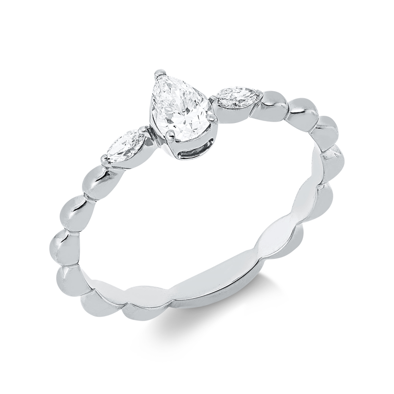 Solitaire mit Besatz Ring