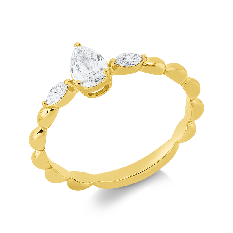 Solitaire mit Besatz Ring