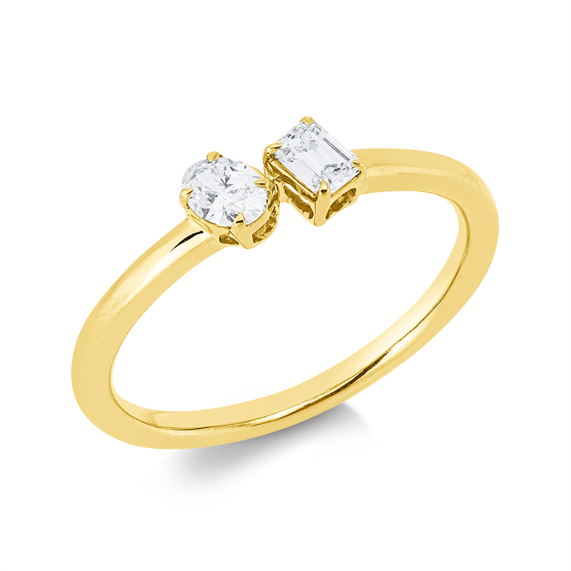 Solitaire mit Besatz Ring