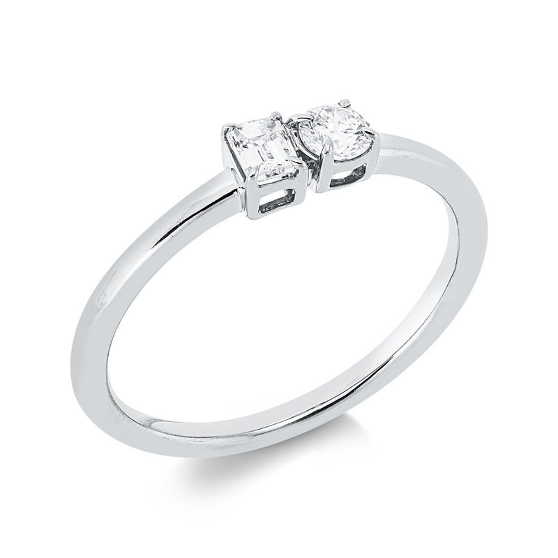 Solitaire mit Besatz Ring