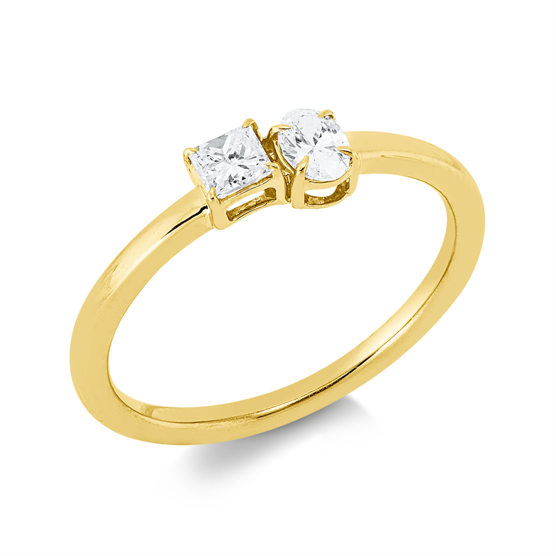 Solitaire mit Besatz Ring