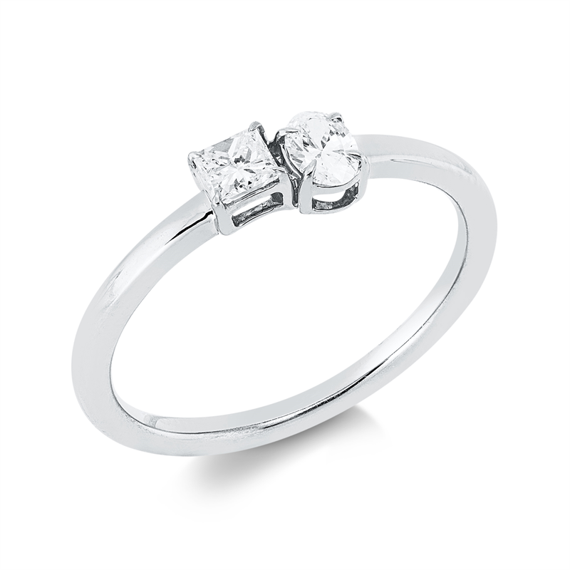Solitaire mit Besatz Ring
