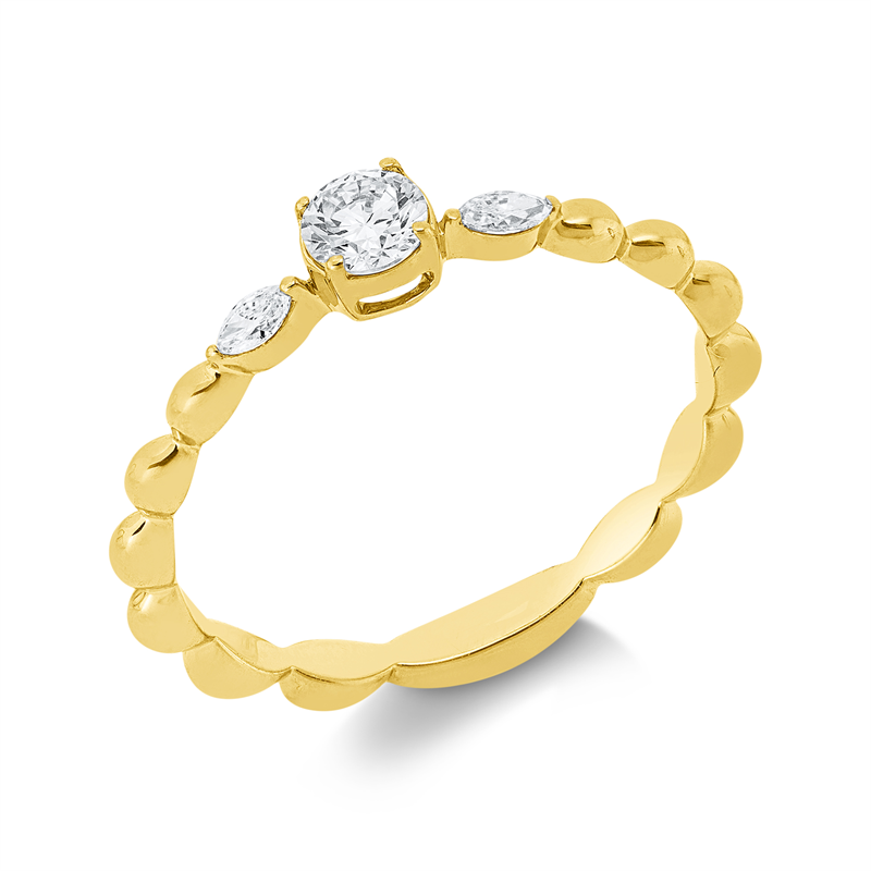 Solitaire mit Besatz Ring