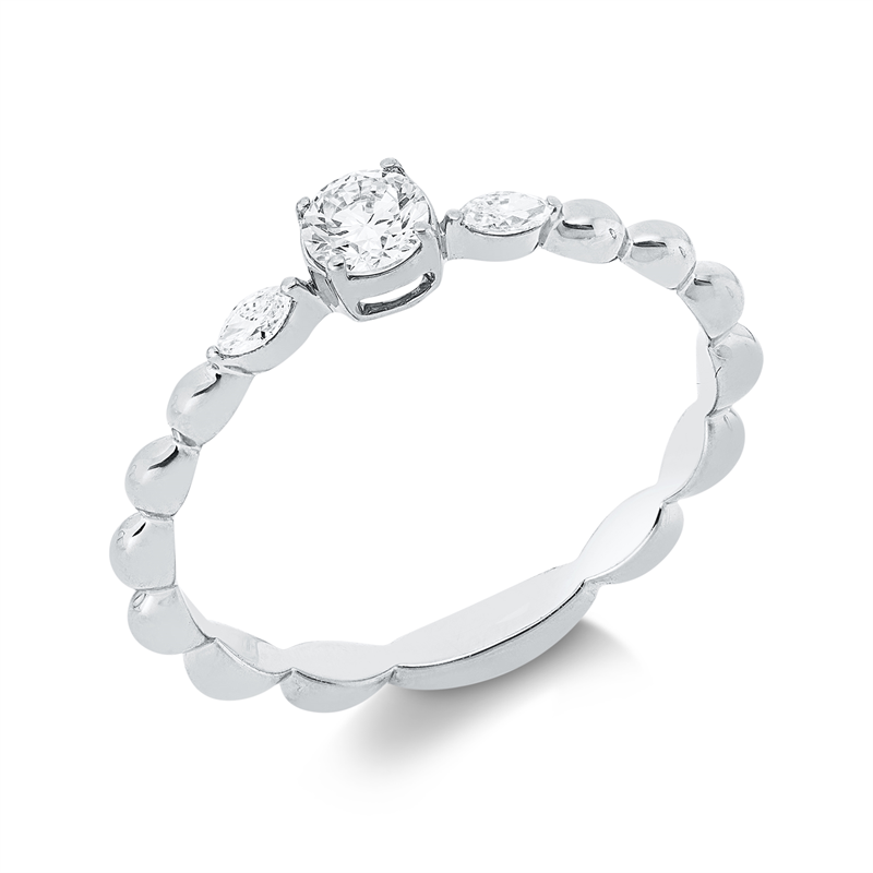 Solitaire mit Besatz Ring