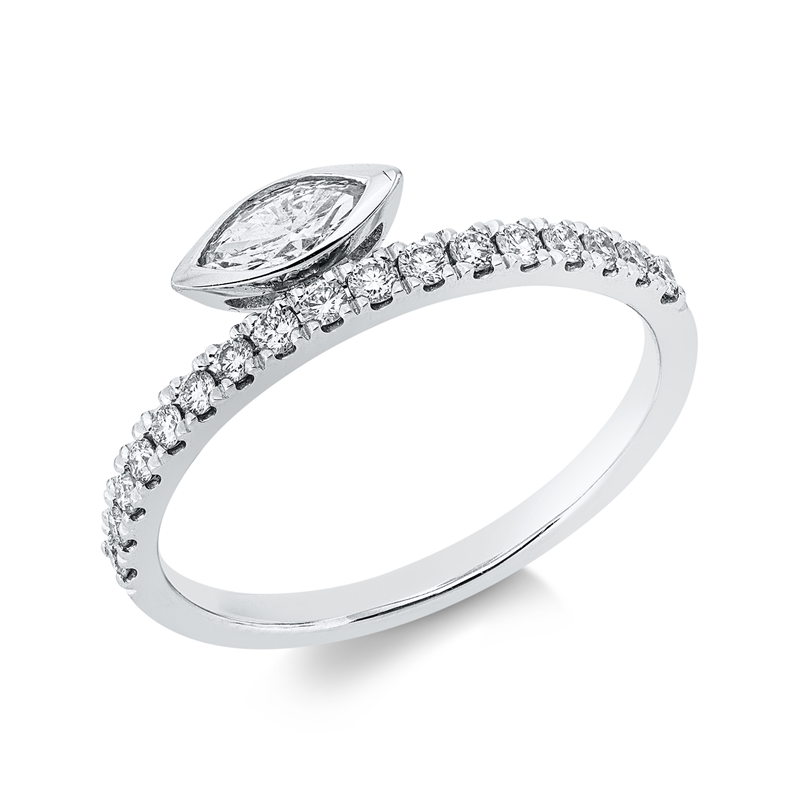Solitaire mit Besatz Ring