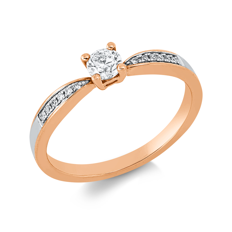 Solitaire mit Besatz Ring