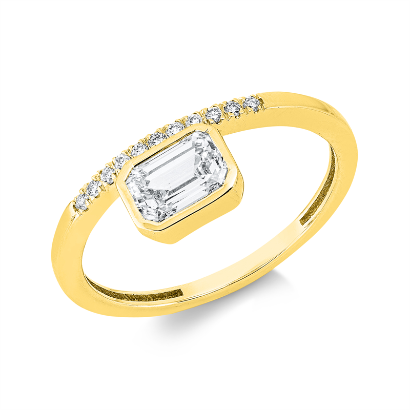 Solitaire mit Besatz Ring