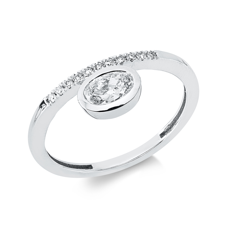 Solitaire mit Besatz Ring