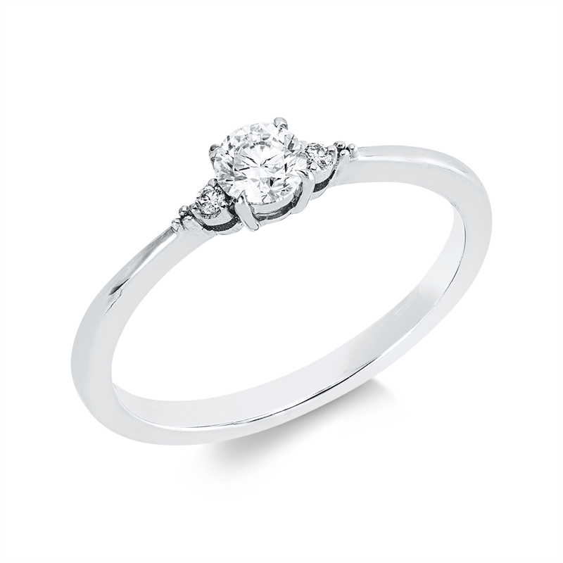 Solitaire mit Besatz Ring