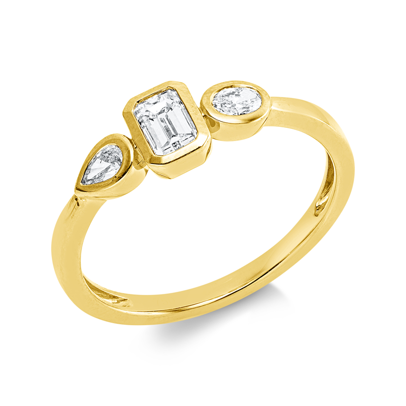 Solitaire mit Besatz Ring