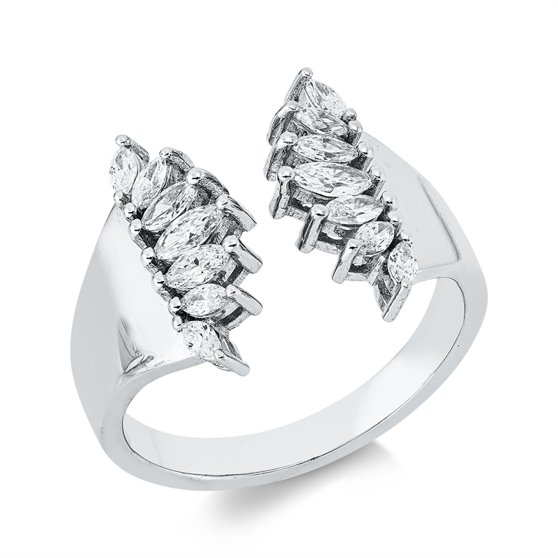 Mehrfachsteinbesatz Ring