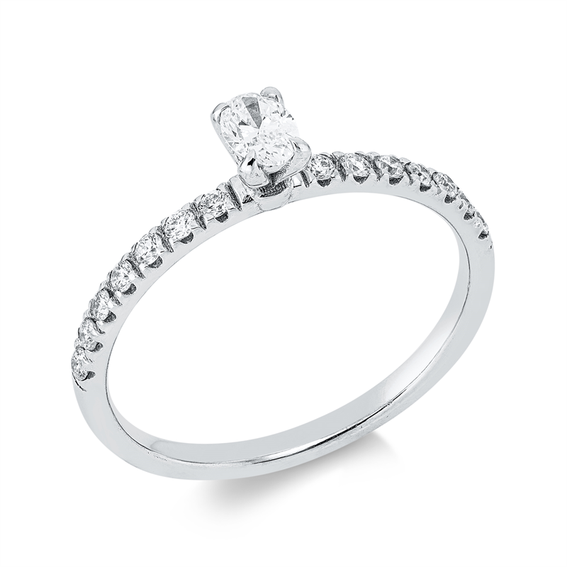 Solitaire mit Besatz Ring
