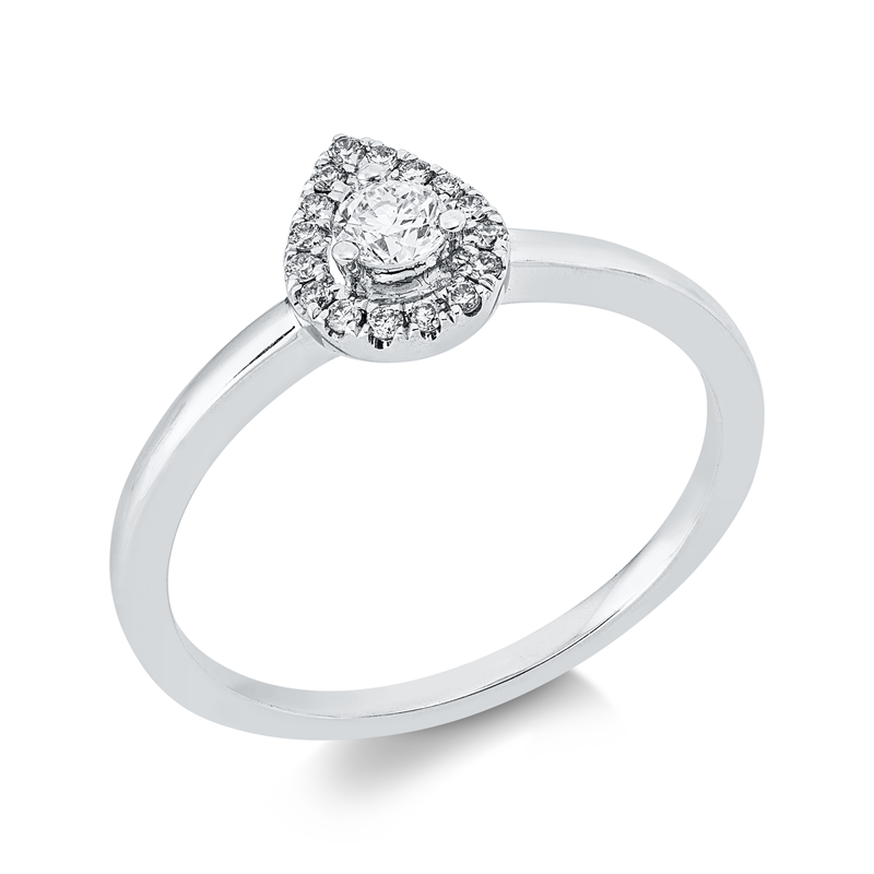 Solitaire mit Besatz Ring