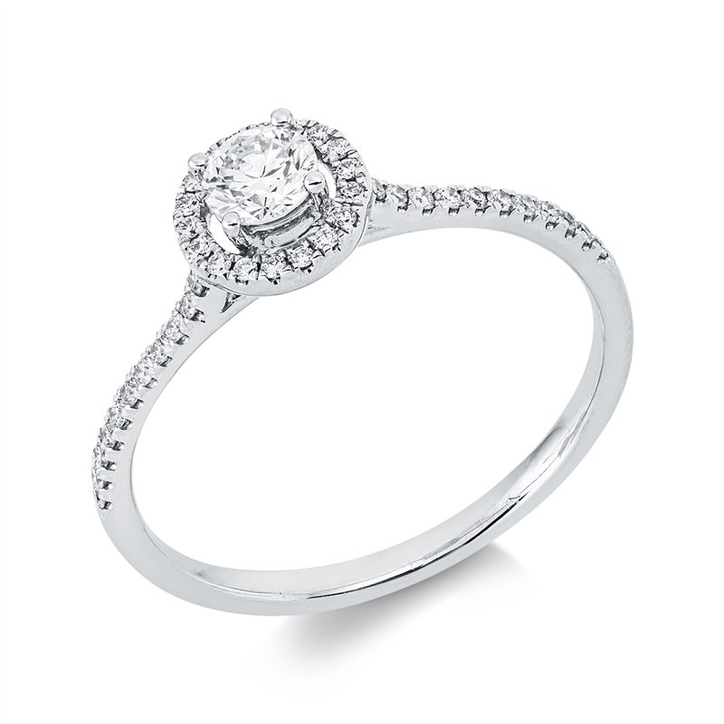 Solitaire mit Besatz Ring