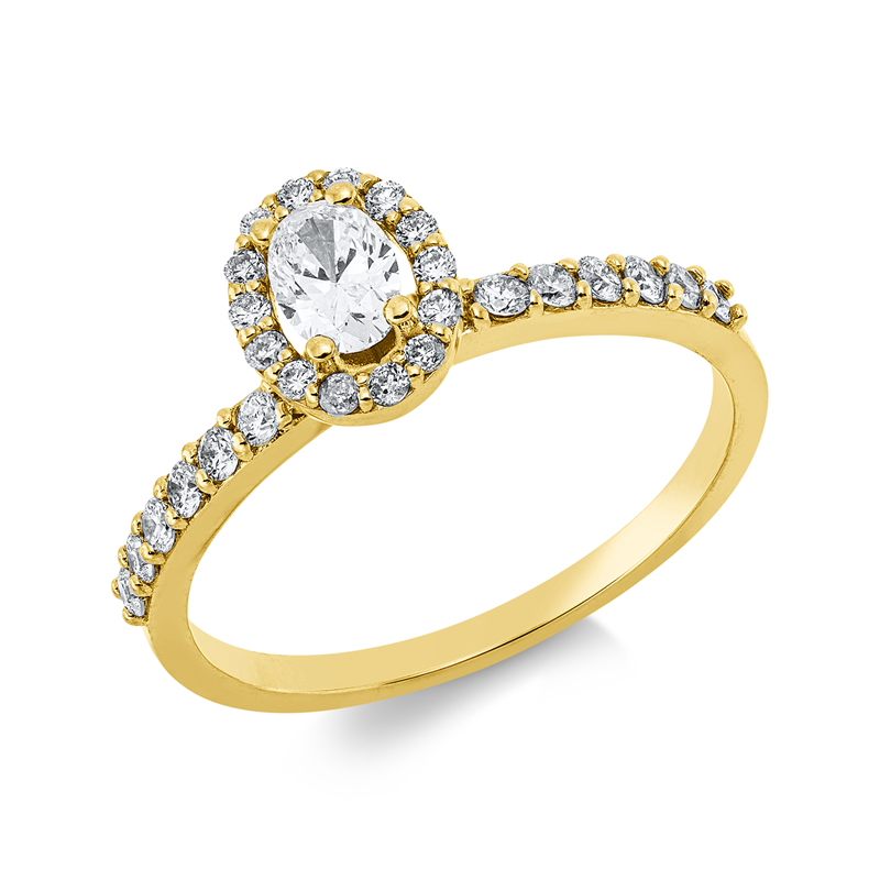 Solitaire mit Besatz Ring