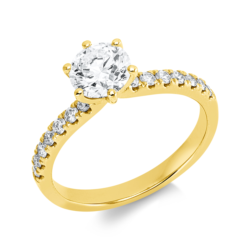 Solitaire mit Besatz Ring